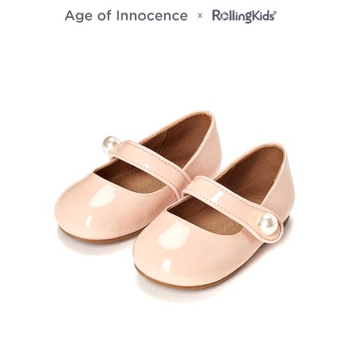 Age of Innocence 温柔浅粉色女童平底皮鞋单鞋丨RollingKids