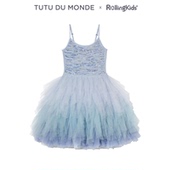 TUTU RollingKids 网纱吊带连衣裙女童蓝色公主裙 MONDE