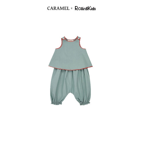 CARAMEL婴童背心裤子两件套纯棉
