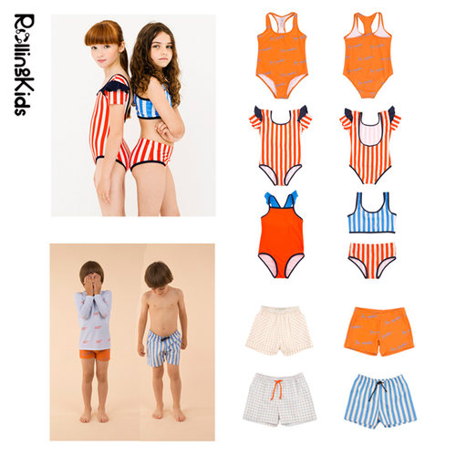 RollingKids | tiny cottons 儿童连体分体女泳衣 男童条纹短裤