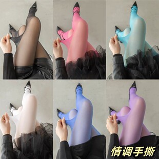 彩色糖果色纯欲风性感辣妹打底袜 袜包芯丝超薄透肤丝袜 夏季 连裤