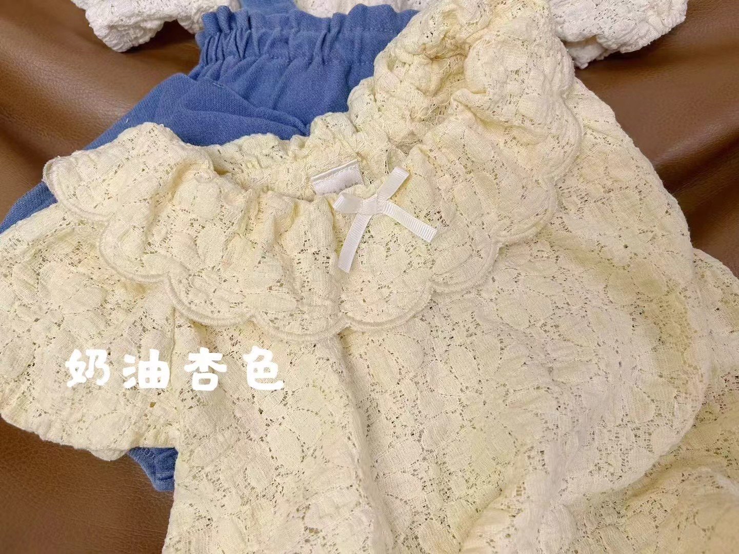 日单tete泡泡纱奶油上衣裙短袖蝴蝶结花边公主女宝可爱肉嘟嘟宽松,童装/婴儿装/亲子装,内衣套装,淘宝优惠券,粉丝福利购,淘宝优惠卷