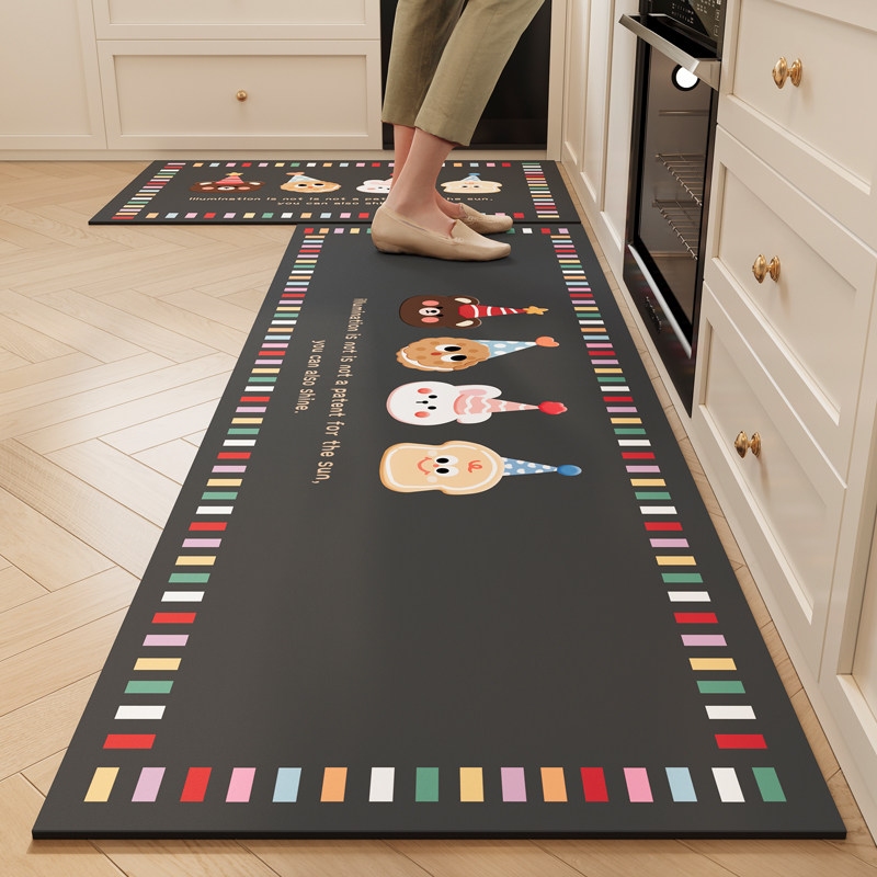 厨房专用地垫防滑防油可擦免洗卡通硅藻泥脚垫子吸水防水吸油地毯,居家布艺,厨房地垫,淘宝优惠券,粉丝福利购,淘宝优惠卷