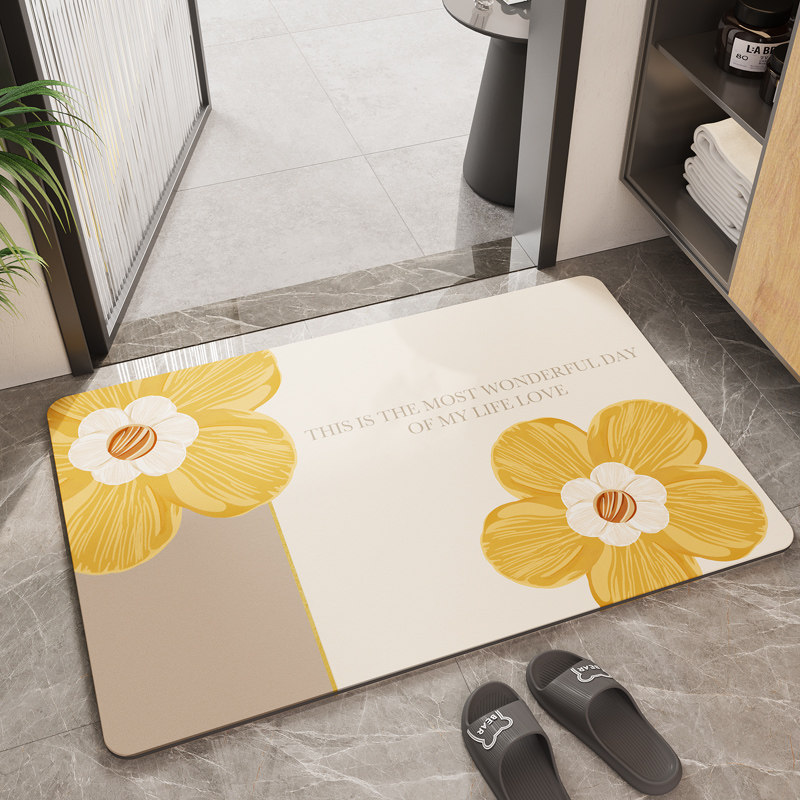 简约ins风浴室地垫矽藻泥吸水凉垫速干 干防滑脚垫厕所化妆室门口,个性定制/设计服务/DIY,地毯/地垫定制,淘宝优惠券,粉丝福利购,淘宝优惠卷