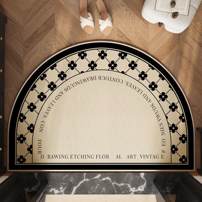 半圆形浴室地垫卫生间门口防滑脚垫硅藻泥吸水垫家用厕所速干地毯