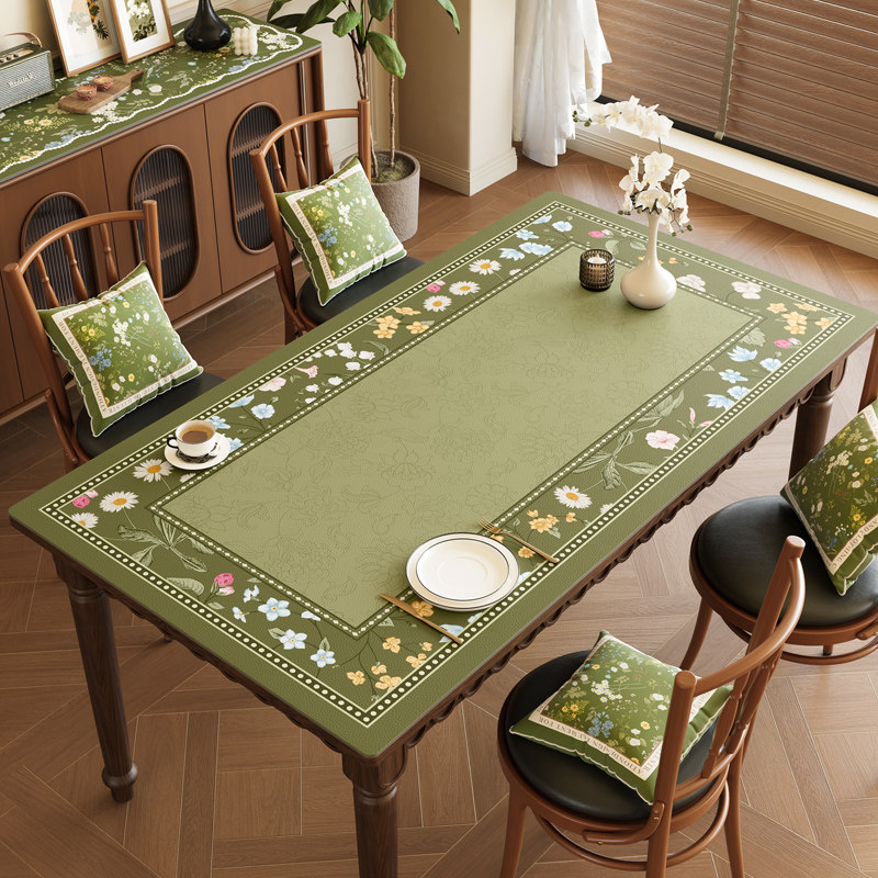 复古餐桌垫防水防油免洗防烫皮革桌布轻奢高级感客厅茶几垫保护垫,居家布艺,餐垫,淘宝优惠券,粉丝福利购,淘宝优惠卷