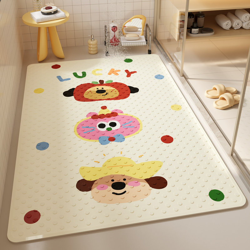 浴室防滑垫卫生间厕所淋浴房防水防摔地垫宝宝儿童洗澡垫子踩脚垫