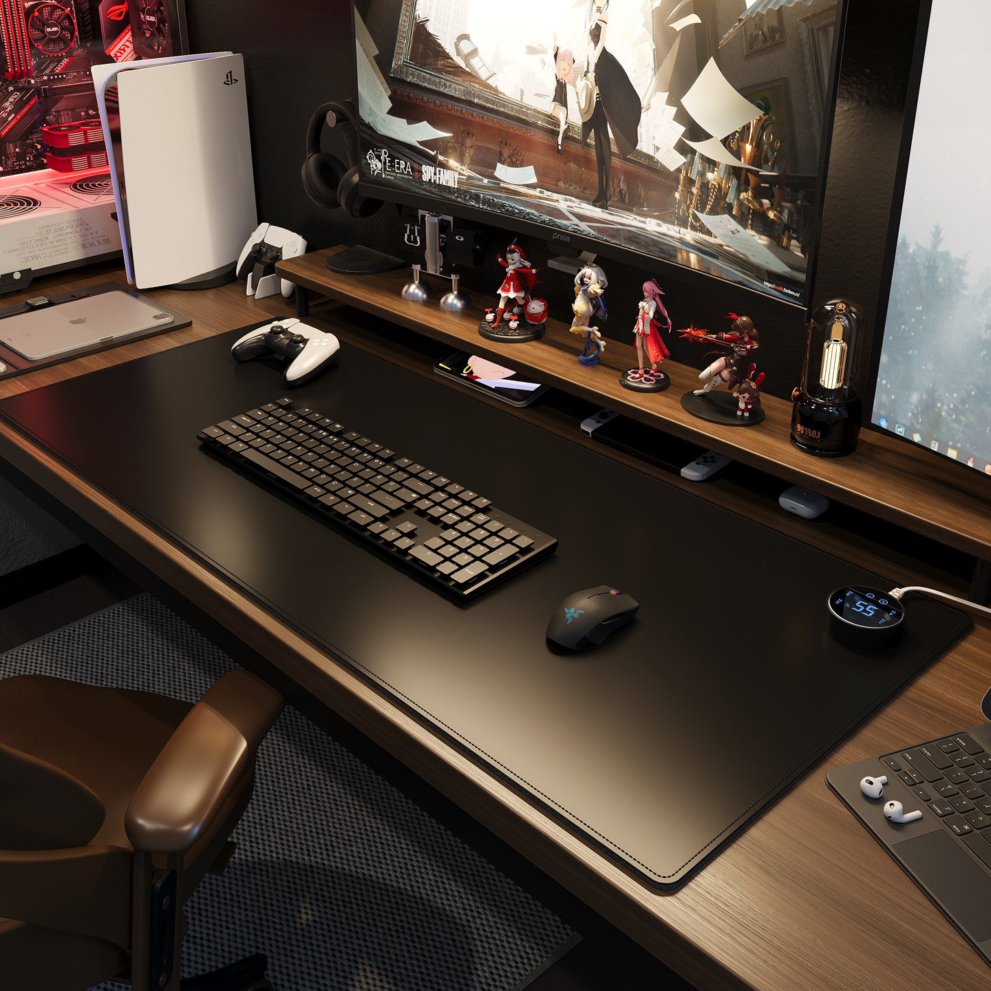 加热鼠标垫办公室电脑桌面超大暖桌垫冬天学生写作业暖手发热桌垫