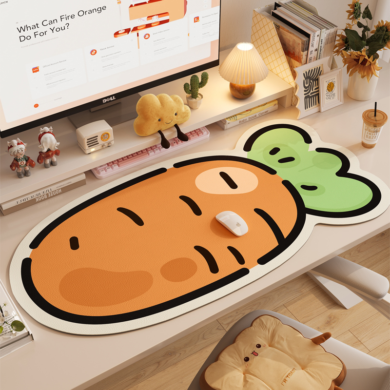 鼠标垫子女生高颜值超大号卡通可爱办公电脑桌垫定制书桌垫子防滑