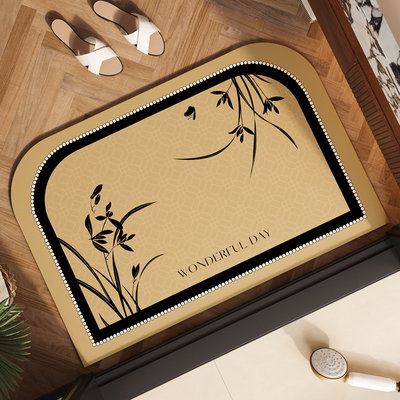 新中式硅藻泥吸水垫卫生间门口地垫浴室防滑垫厕所洗手间速干脚垫