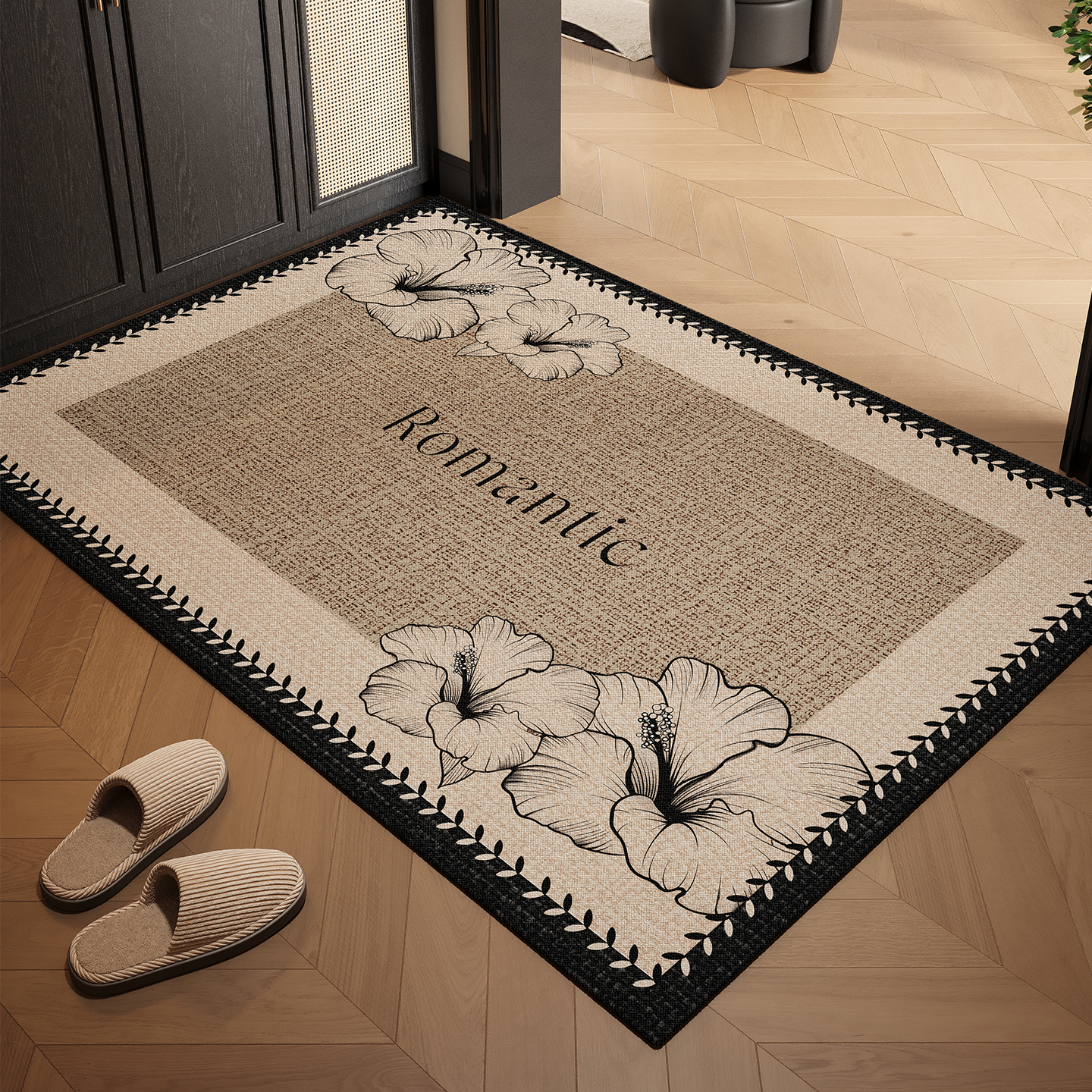 中古风入户门地垫可自由裁剪脚垫