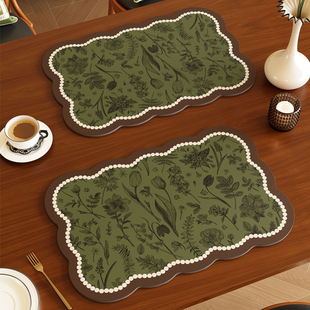 美式餐垫防水防油小桌垫皮革餐桌防烫隔热餐具垫酒店餐盘垫西餐垫