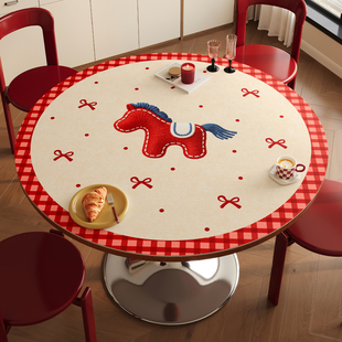 圆形pvc餐桌垫防烫耐高温隔热桌垫防油防水免洗可擦2026新款桌布