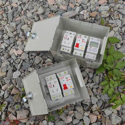 充电配电箱空开盒子带锁防盗小电箱空气开关盒漏电保护盒明装电箱