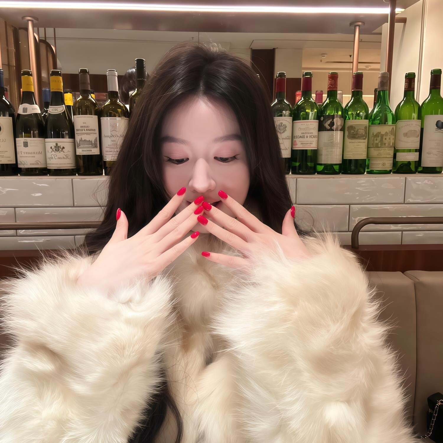 手工穿戴甲四季款中长款显白高级气质正红色姨妈红纯色美甲婚甲