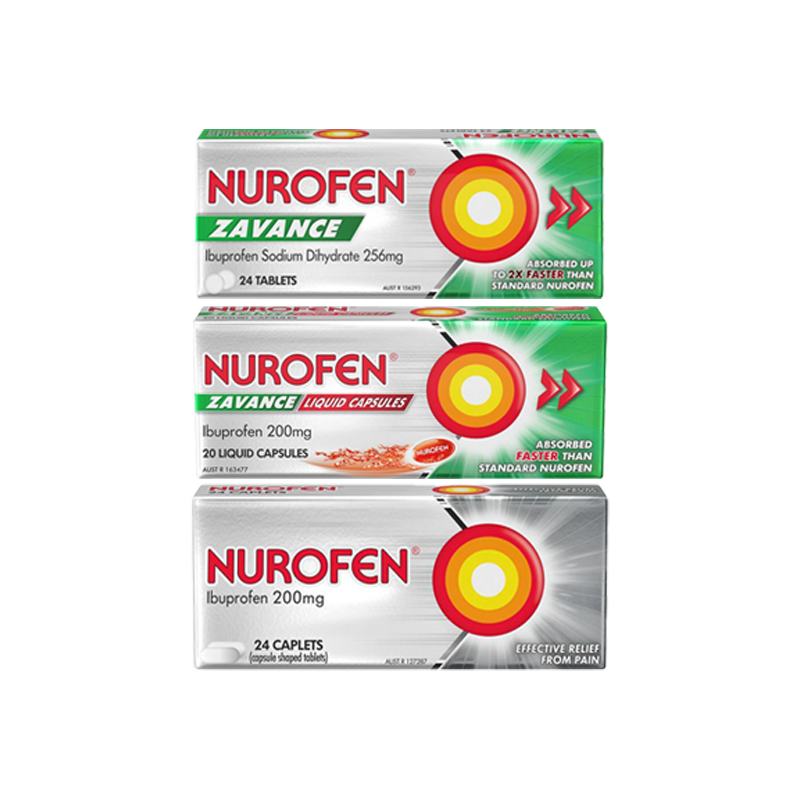 NUROFEN进口布洛芬退烧药感冒发热头痛关节痛止痛药非洛芬待因片