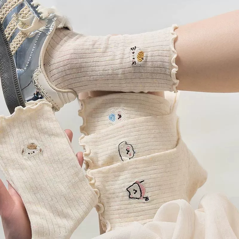 【7A级新疆棉抗菌】无骨中筒袜