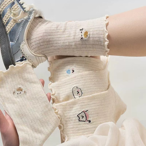 【7A级新疆棉抗菌】无骨中筒袜