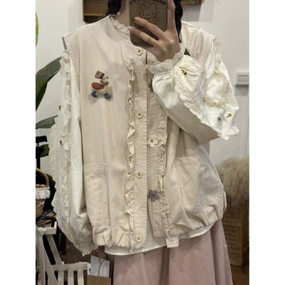 森系小猫娃娃领衬衣23