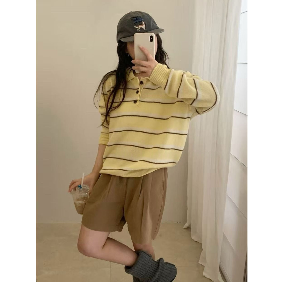 全羊毛毛衣领针织衫40