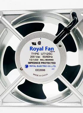 全新UT125C Royal Fan UT125C 200V 15/14W12CM散热风扇风机