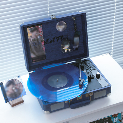 WhatPlus问加唱片机问加P1黑胶唱片机音响留声机播放器唱机礼物