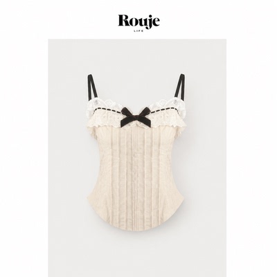 【现货】Rouje Life夏抹胸上衣女外穿蕾丝胸衣性感纯欲风小衫吊带