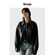 Rouje 现货 Life短皮衣外套女春秋设计感小众黑色宽松夹克上衣