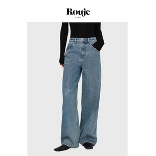 休闲直筒裤 Life爆闪烫钻摩登中腰裤 Rouje 子流星雨牛仔裤 现货