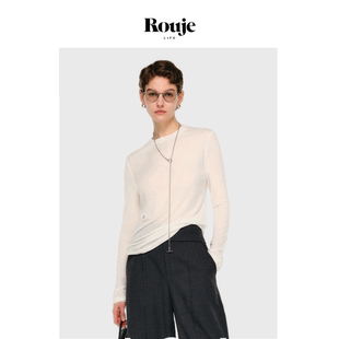【现货】Rouje Life新款轻柔莱赛尔羊毛超弹时髦女士长袖T恤打底
