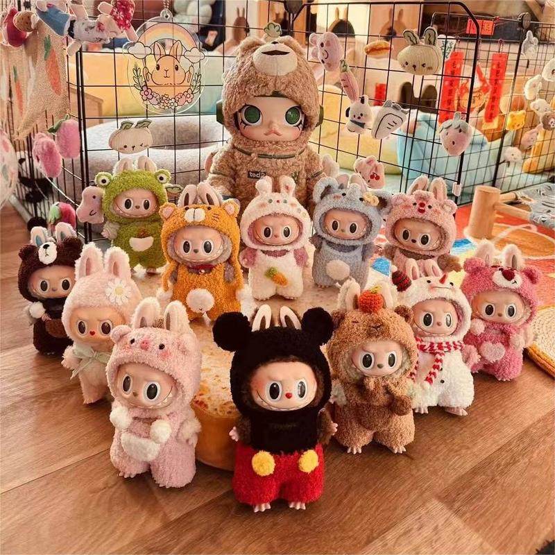 手作娃衣适用17cmlabubu娃衣17cm拉布布搪胶钥匙扣玩偶衣服着替