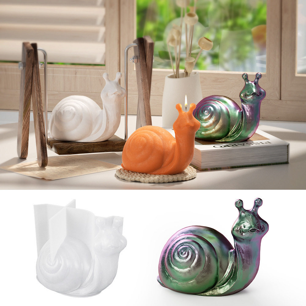 diy树脂石膏蜡烛3D立体动物滴胶