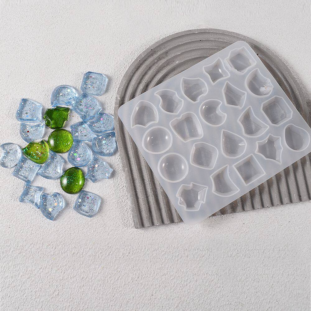 不规则镜面宝石贴片硅胶模具diy