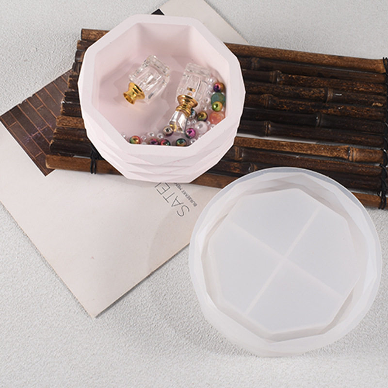 切面花盆收纳盒硅胶模具DIY水泥