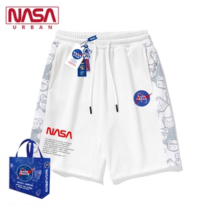 nasa联名短裤男士夏季新款ins潮牌宽松五分裤情侣纯棉薄款运动裤