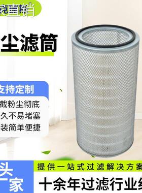 平口吊装除尘滤筒聚酯纤维过滤器喷砂抛丸机粉尘空气滤芯厂家直销