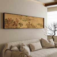 采菱图宋代美学挂画新中式走廊过道客厅沙发背景墙卧室床头装饰画
