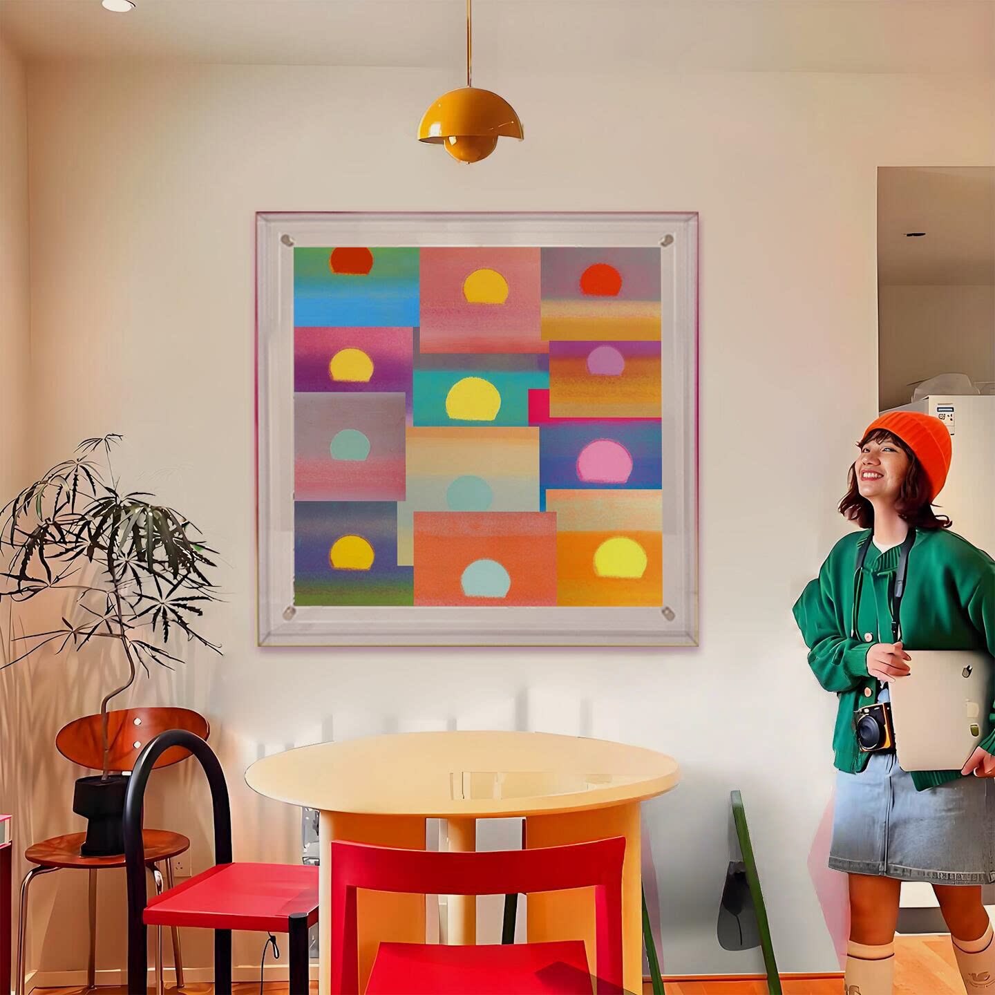 法式餐厅摆件装饰画家居亚克力艺术软装可爱儿童房轻奢高级感挂画
