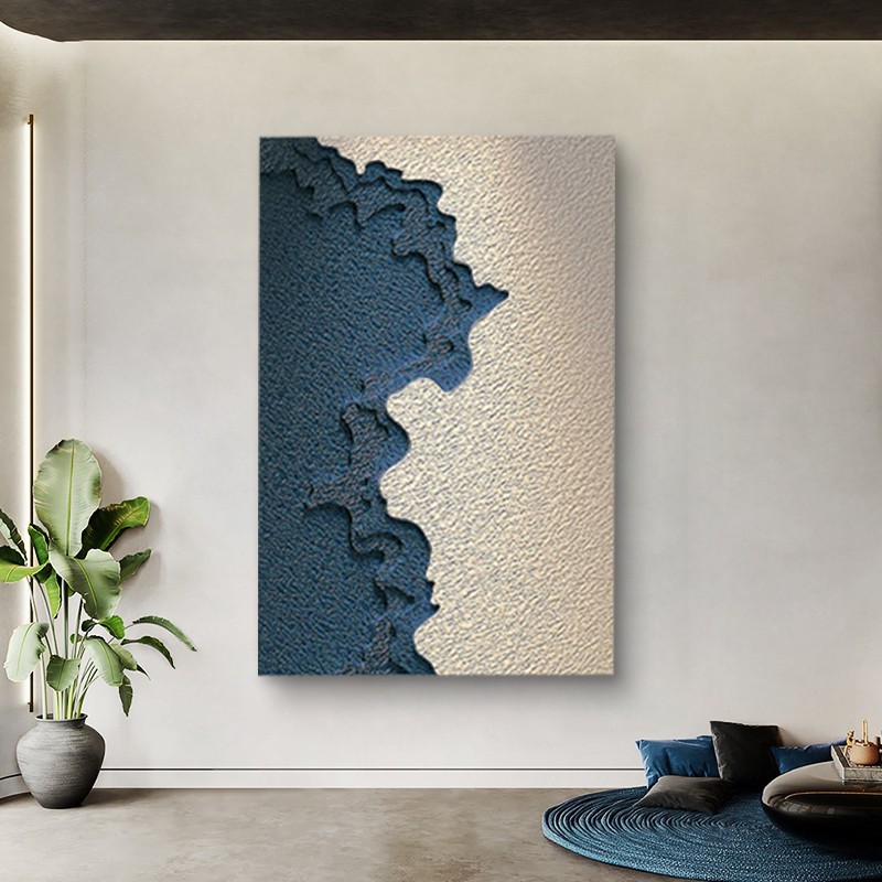 3D现代简约木雕砂岩手绘沙发装饰画背景墙玄关走廊挂画立体雕刻