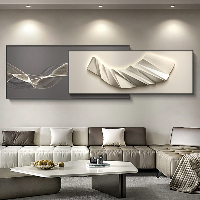 装饰画轻奢抽象卧室床头挂大气高级感沙发背景墙壁画客厅现代简约