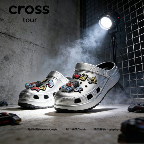 【月色如银】Cross tour洞洞鞋百搭软底拖鞋户外溯溪鞋包头凉拖