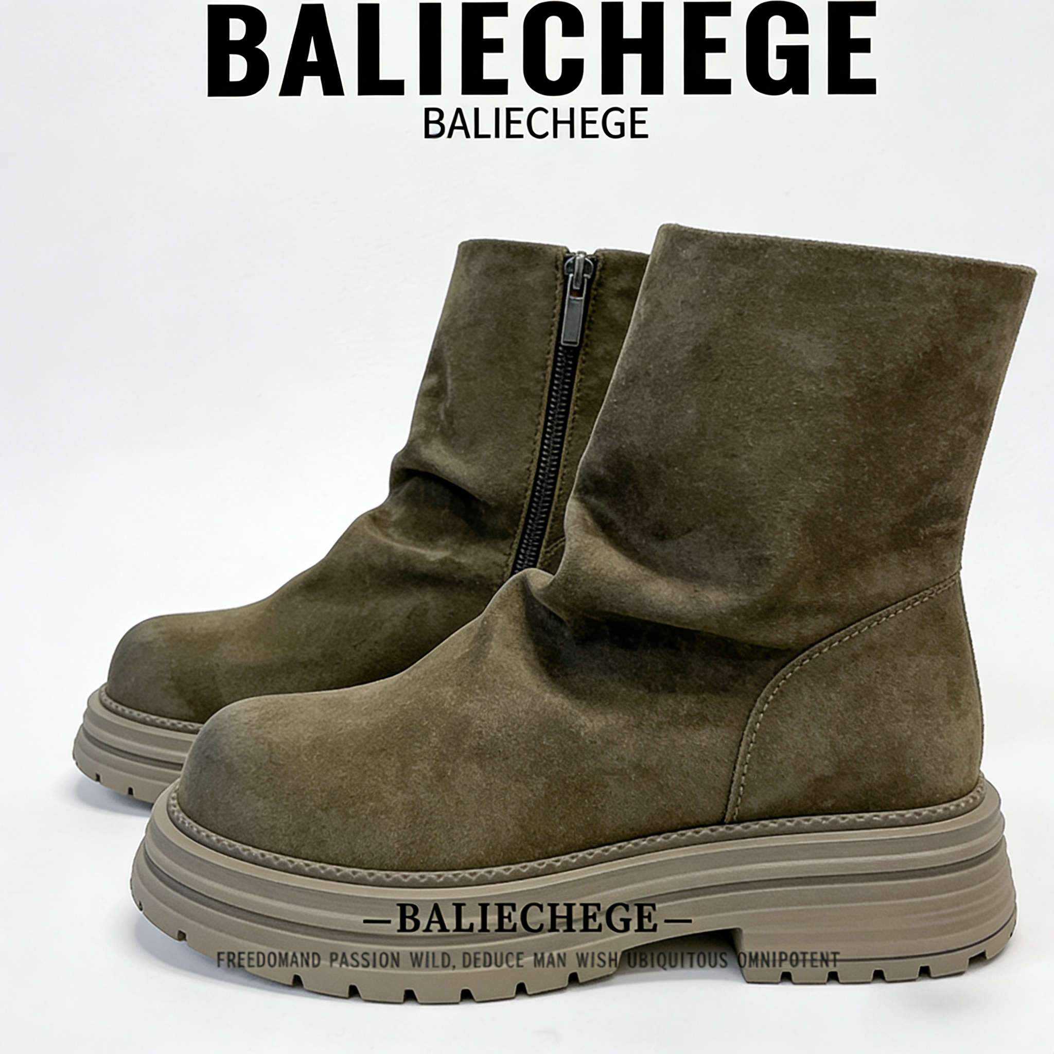 【法国BALIECHEGE专柜】英伦风2025年秋季短筒系带冬季马丁靴