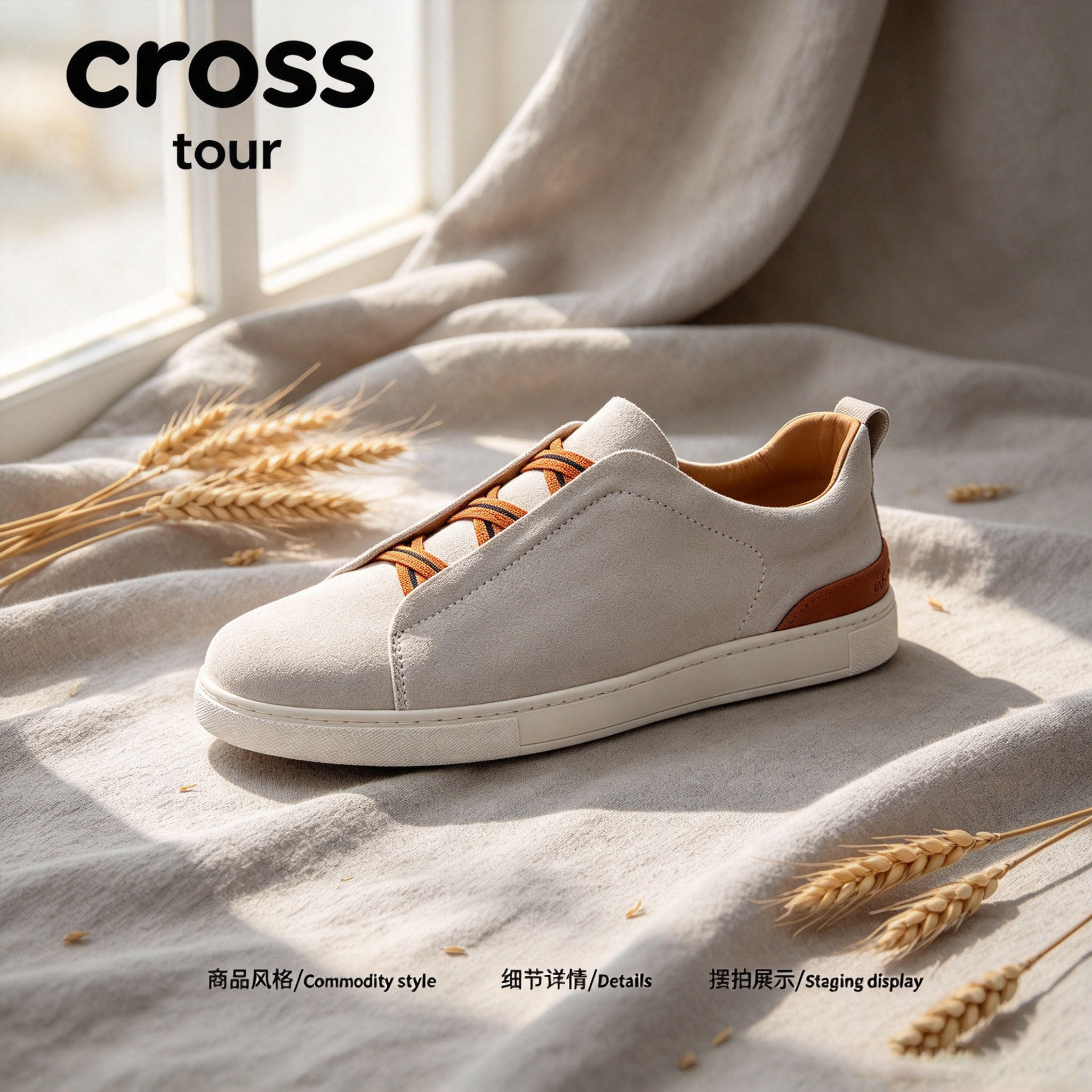 【朴履生辉】Cross tour简约轻便休闲板鞋透气舒适低帮时尚单鞋