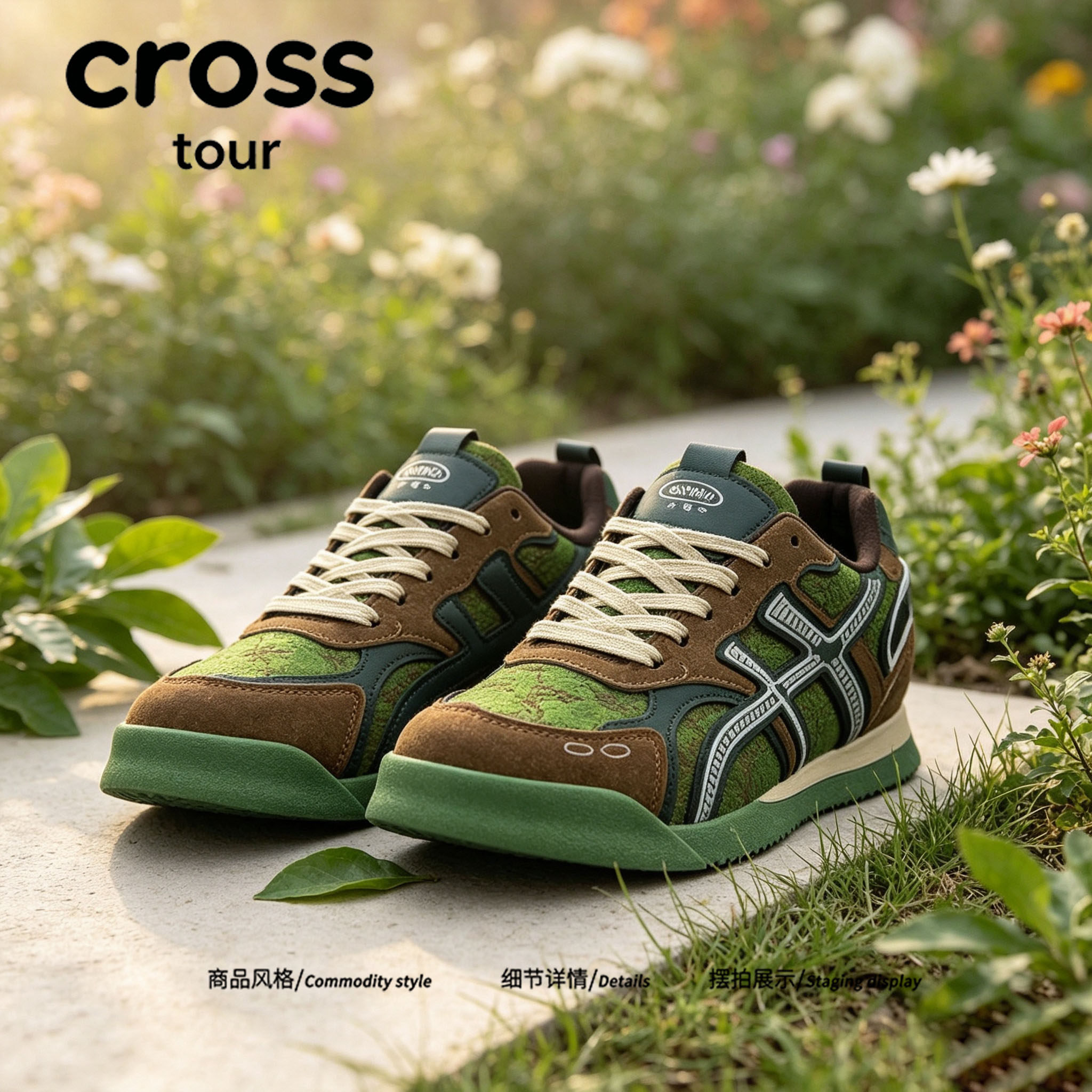 【午后花园】Cross tour软底休闲板鞋不累脚潮流低帮运动滑板鞋