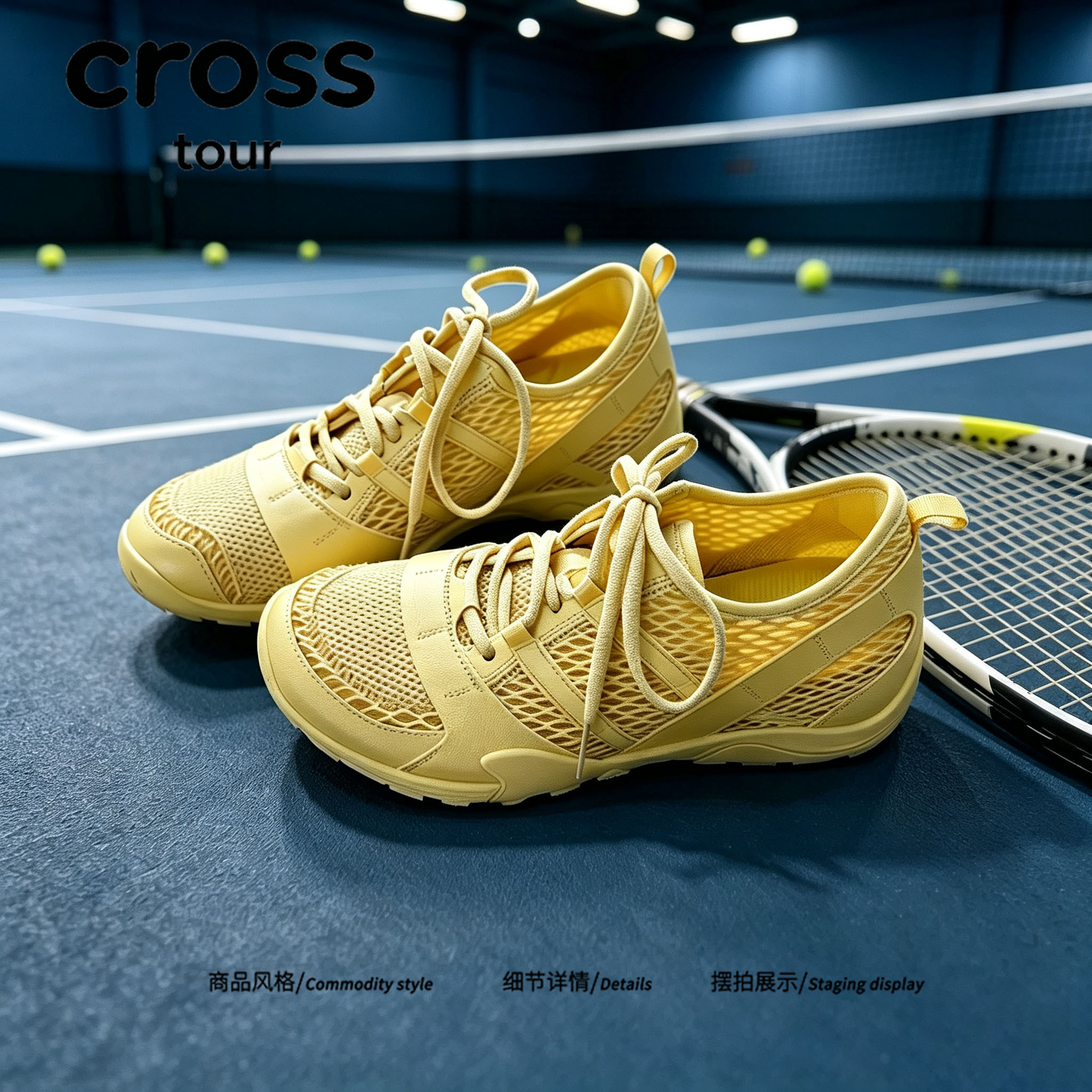 【 满怀乐爱】Cross tour复古德训鞋2026秋季薄款网面透气阿甘鞋