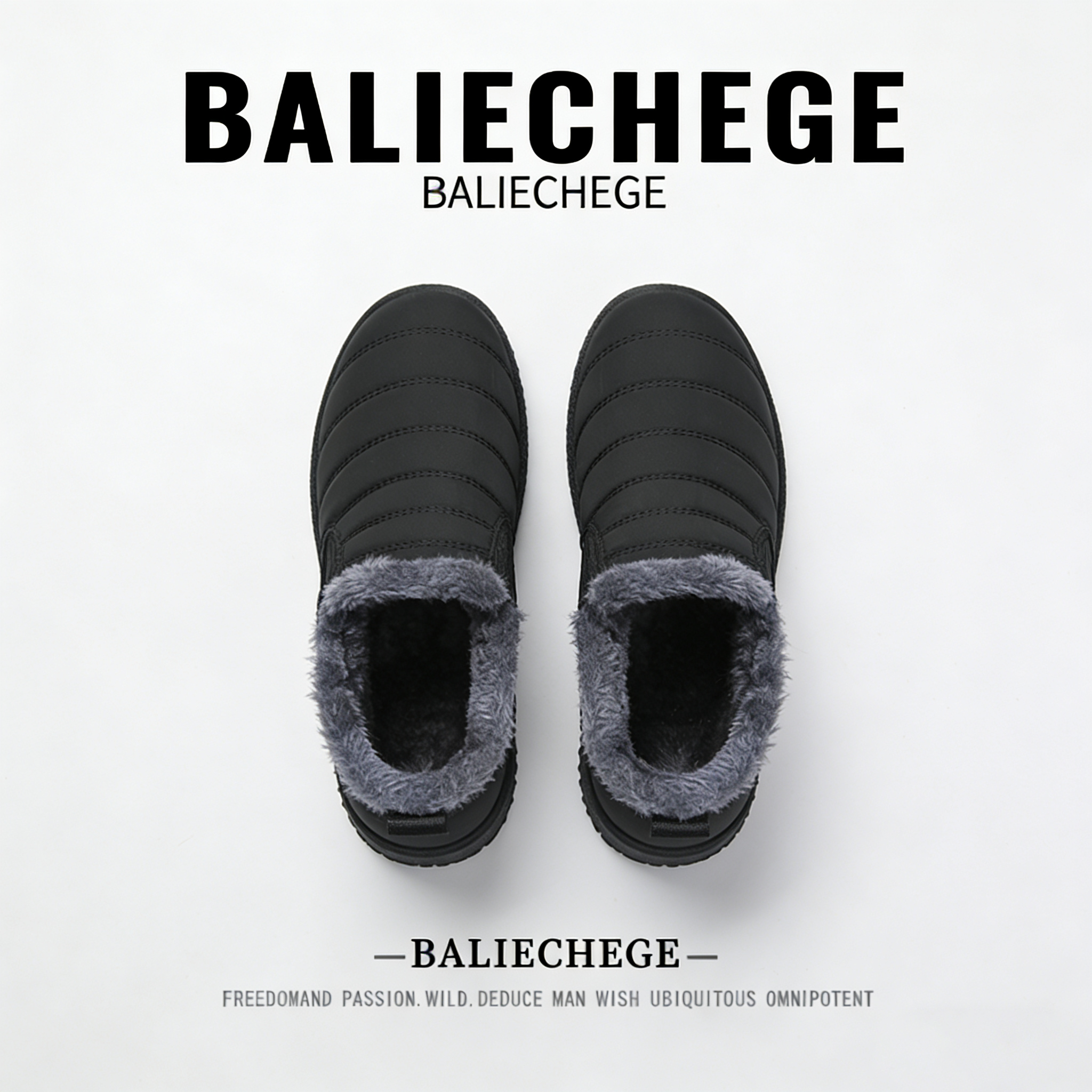 【法国BALIECHEGE专柜】休闲棉靴短筒雪地靴男款2025新款冬季保