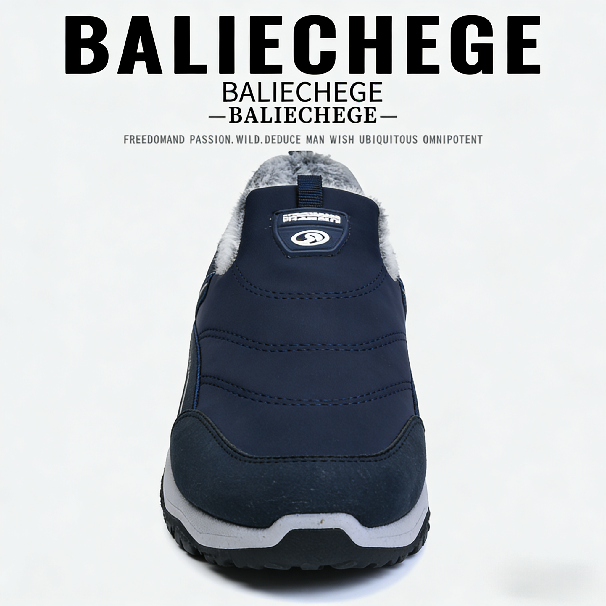 【法国BALIECHEGE专柜】休闲低跟短筒防滑雪地靴冬季保暖圆头