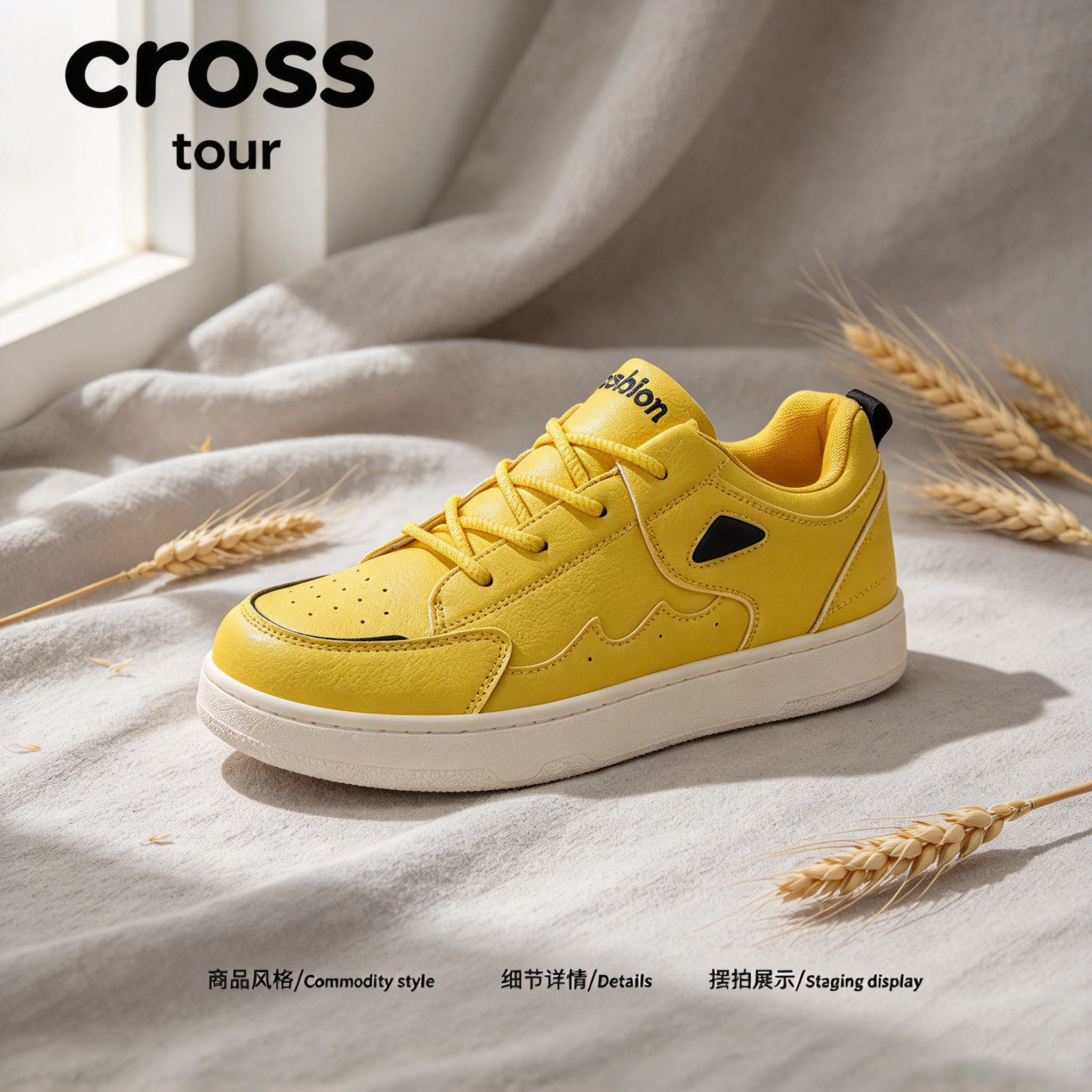 【朴构本真】Cross tour简约拼接轻便耐磨休闲板鞋舒适透气低帮鞋