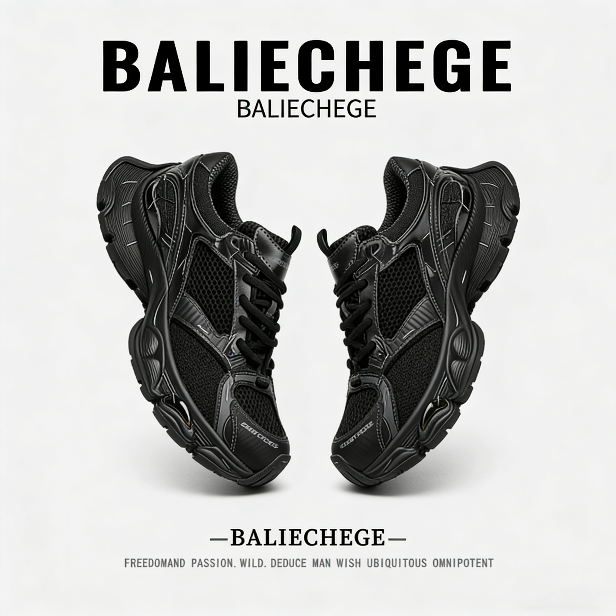 【法国BALIECHEGE专柜】男鞋厚底低帮系带秋季透气休闲鞋圆头法式