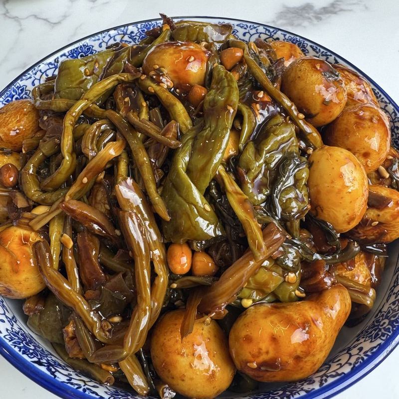 东北酱菜小土豆烀咸菜农家酱菜烀萝卜辣椒豇豆即食下饭菜烀酱菜